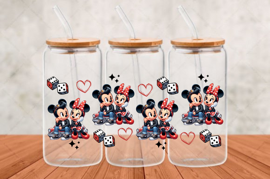 50's-Mickey-and-Minnie  UV- DTF Adhesive cup wrap