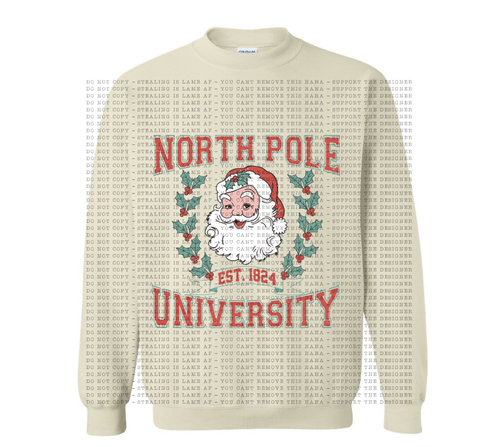 Vintage Christmas Santa North Pole University