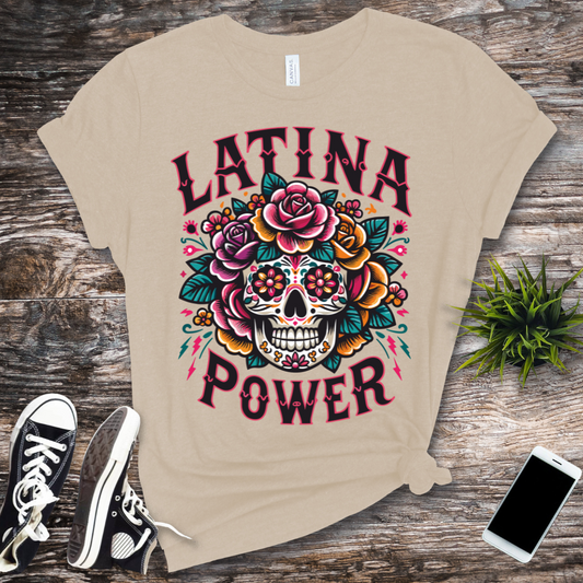 Latina Power Floral Skull Color.