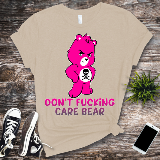 DONT FUCKING CARE BEAR pink