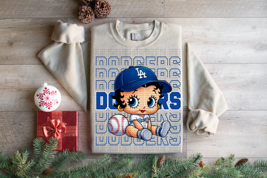 8 DODGERS BETTY BOOP BLUE