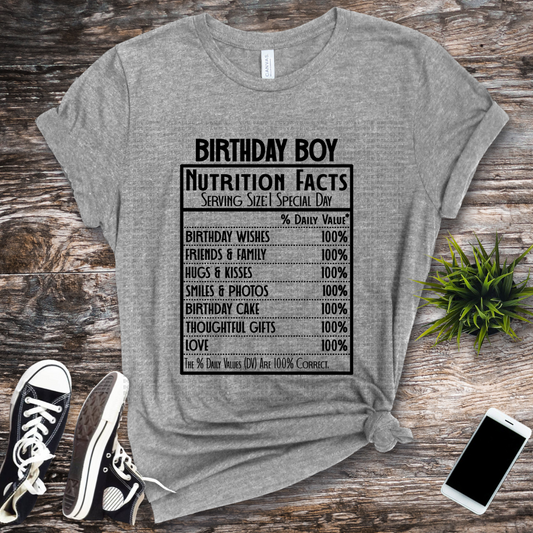 Birthday Boy Nutrition Facts