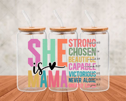 She is MAMA UV- DTF Adhesive cup wrap