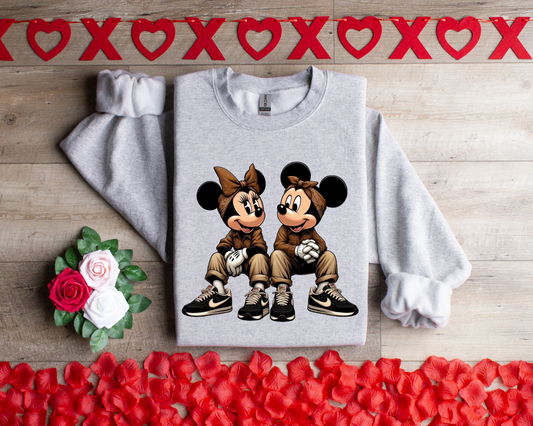 Mickey And Minnie Brown Chicano Design 2