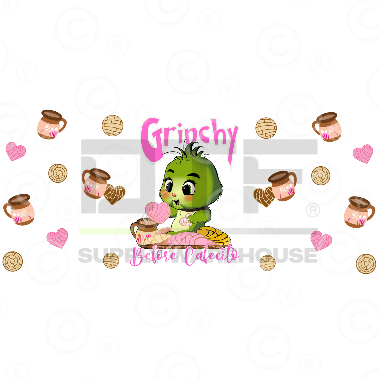 Grinchy UV DTF CUP WRAP